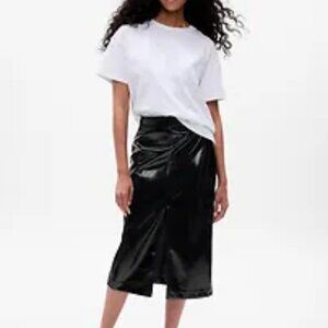 gap faux leather skirt